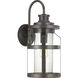 Haslett 1 Light 22 inch Antique Pewter Outdoor Wall Lantern, Large