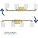Spenser 4 Light 32.87 inch Brushed Gold Vanity Light Wall Light