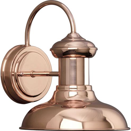 Brookside 1 Light 10 inch Cognac Outdoor Wall Lantern in Copper, Small