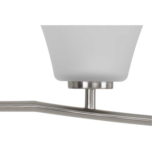 Bravo 4 Light 37 inch Brushed Nickel Bath Vanity Wall Light in Bulbs Not Included, Etched