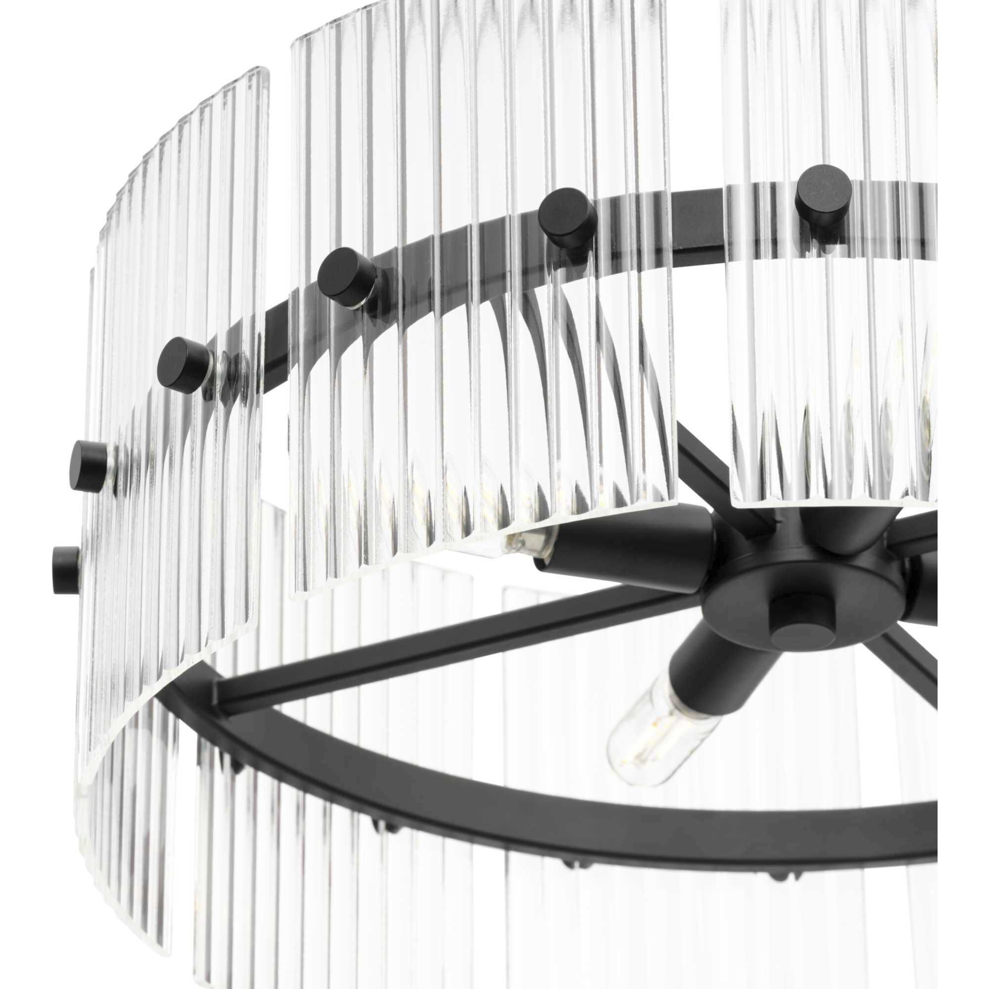 Seville 4 Light 17.87 inch Matte Black Convertible Pendant Ceiling Light, Design Series