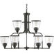 Saluda 9 Light 34 inch Antique Bronze Chandelier Ceiling Light