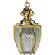 Beveled Glass 1 Light 13 inch Polished Brass Outdoor Wall Lantern