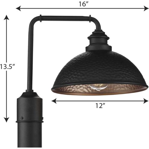 Englewood 1 Light 16 inch Textured Black Outdoor Post Lantern