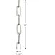 Square Profile Chain Galvanized Finish Accessory Chain, for Jeffery Alan Marks Point Dume Collection