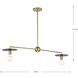 Trimble 2 Light 44 inch Brushed Bronze Linear Chandelier Ceiling Light, Design Series