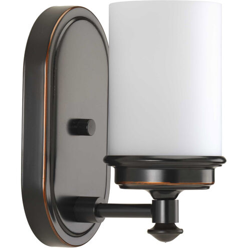 Glide 1 Light 5 inch Rubbed Bronze Bath Vanity Wall Light, Design Series