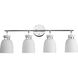 Lexie 4 Light 30 inch Polished Chrome Bathroom Vanity Light Wall Light
