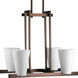 Rock-On 4 Light 20 inch Copper Bronze Chandelier Ceiling Light
