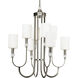 Splendid 8 Light 27 inch Brushed Nickel Chandelier Ceiling Light