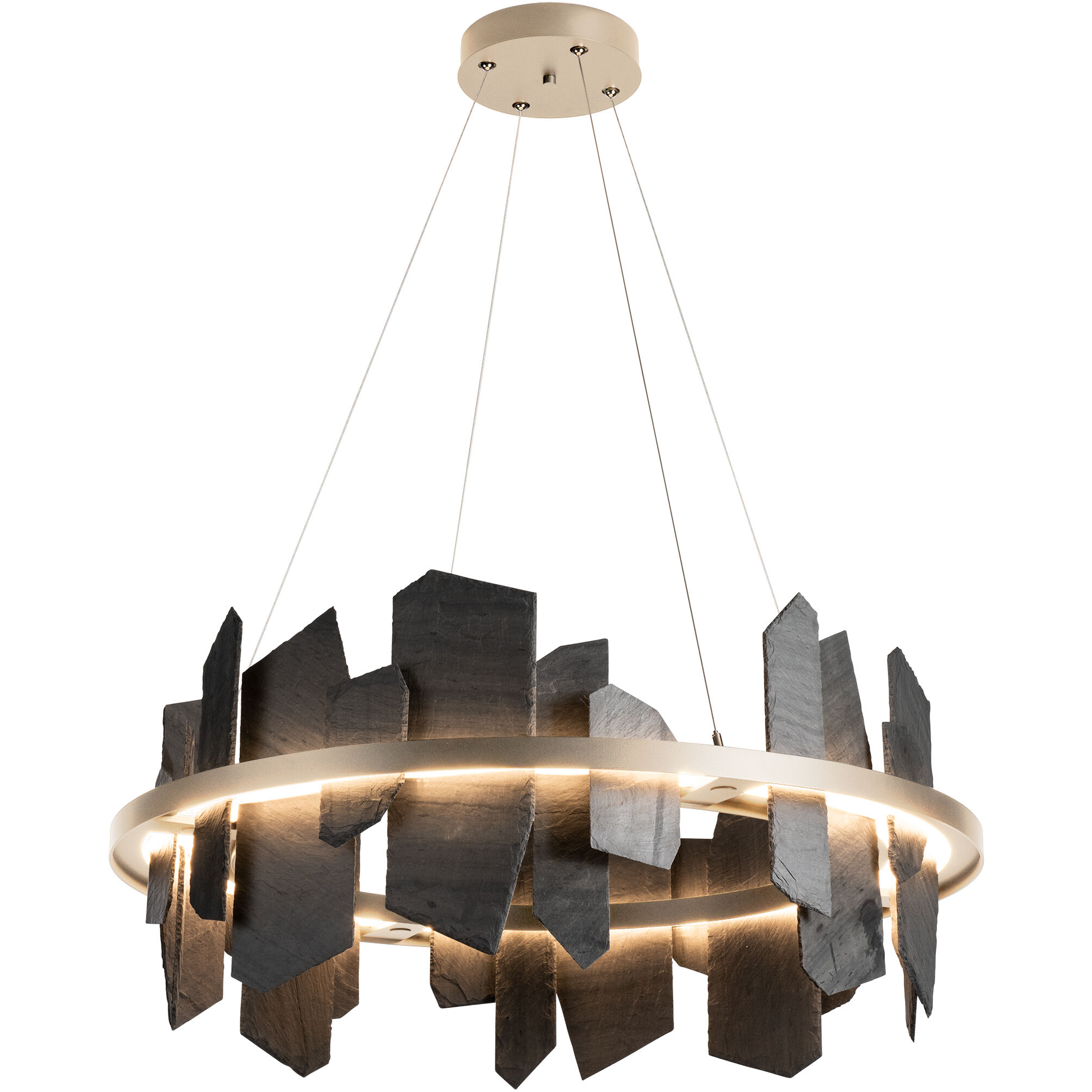Ardesia LED 38 inch Soft Gold Pendant Ceiling Light, Circular