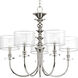 Marche 5 Light 28 inch Polished Nickel Chandelier Ceiling Light, Design Series