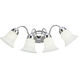 Opal Glass 4 Light 25 inch Polished Chrome Bath Vanity Wall Light