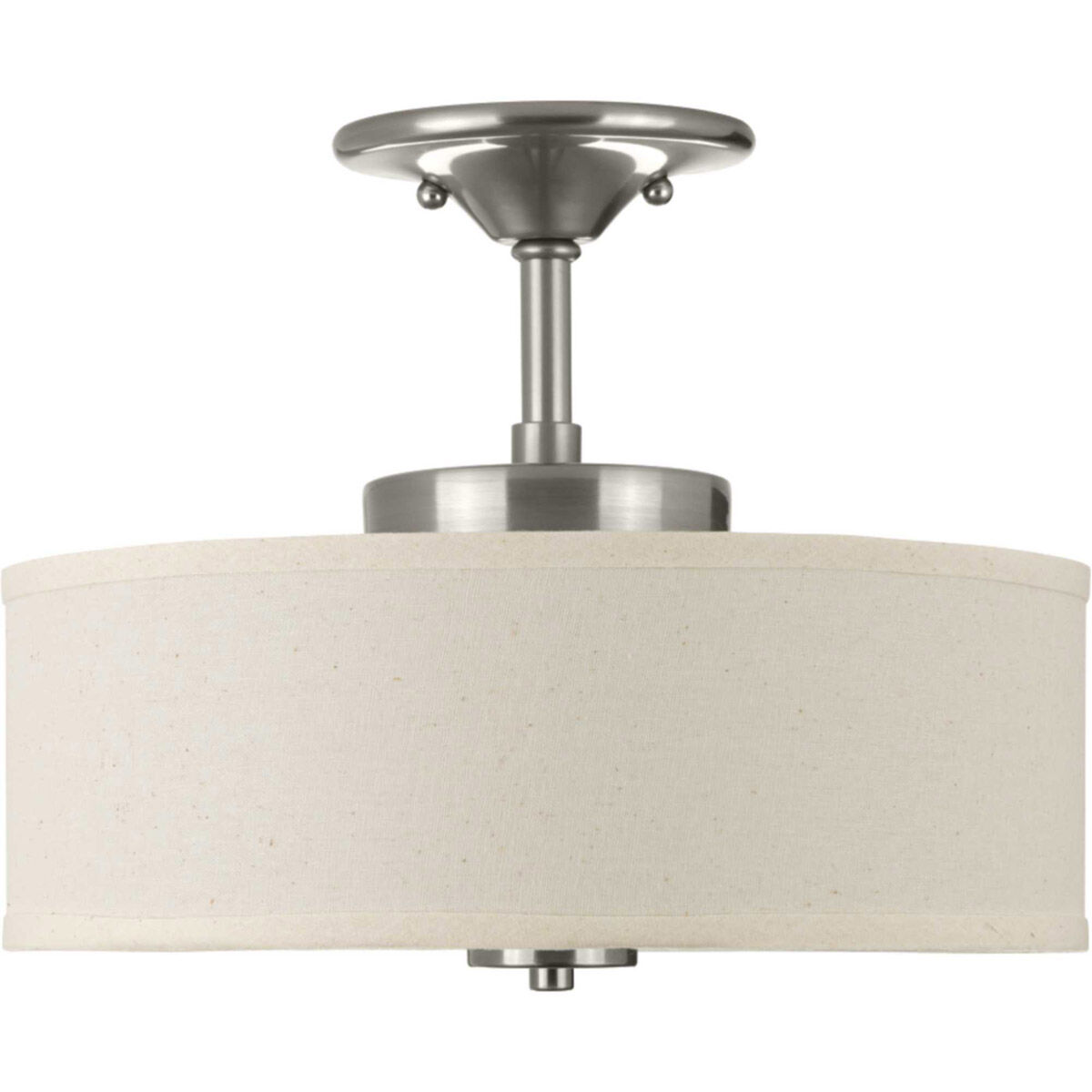 Inspire LED LED 13 inch Brushed Nickel Semi-Flush Mount Ceiling Light, Progress LED