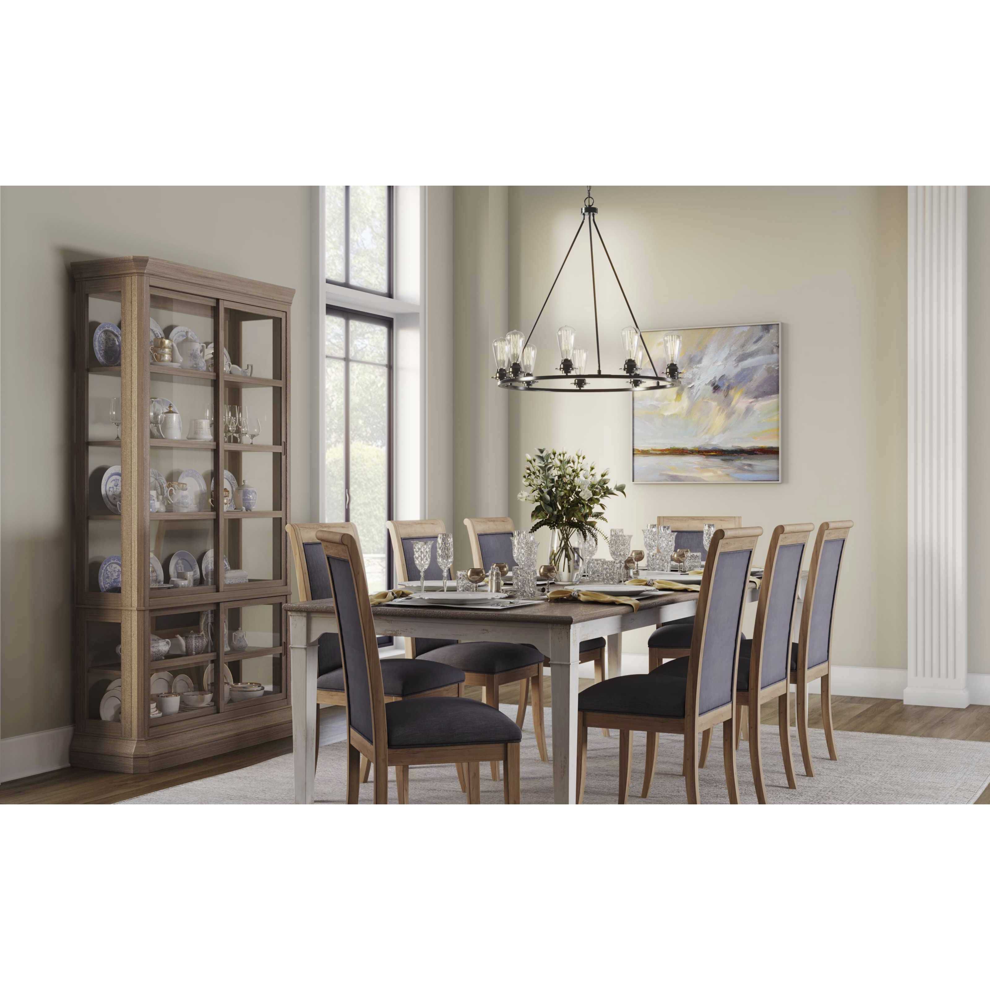 Debut 9 Light 36 inch Graphite Chandelier Ceiling Light, Design Series