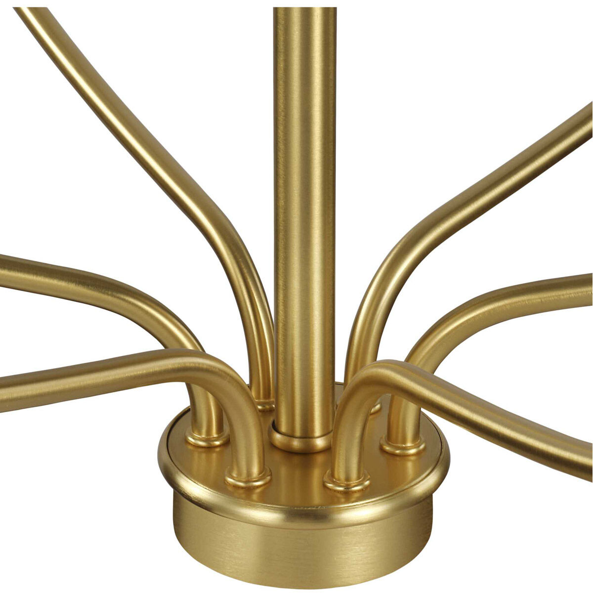 Bonita 6 Light 30.5 inch Satin Brass Foyer Chandelier Ceiling Light, Design Series