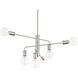 Calder 6 Light 30.5 inch Brushed Nickel Chandelier Ceiling Light, Design Series