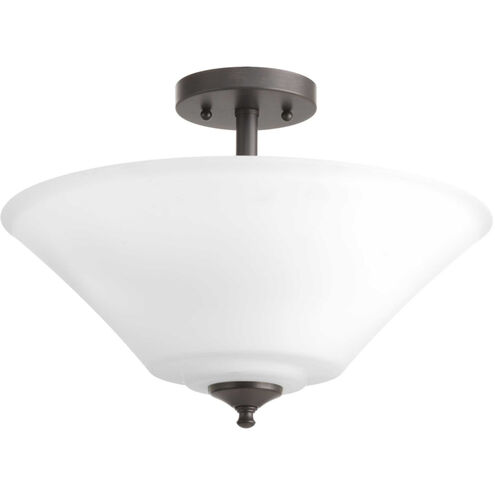 Joy 3 Light 16.63 inch Antique Bronze Semi-Flush Mount Convertible Ceiling Light