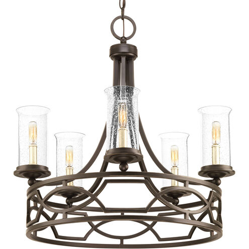 Soiree 5 Light 26 inch Antique Bronze Chandelier Ceiling Light, Design Series