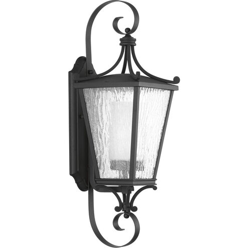 Cadence 1 Light 25 inch Textured Black Outdoor Wall Lantern, Medium, Design Series
