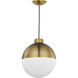 Globe LED LED Brushed Bronze Pendant Ceiling Light, Progress LED