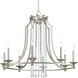 Desiree 8 Light 36 inch Silver Ridge Chandelier Ceiling Light, Design Series