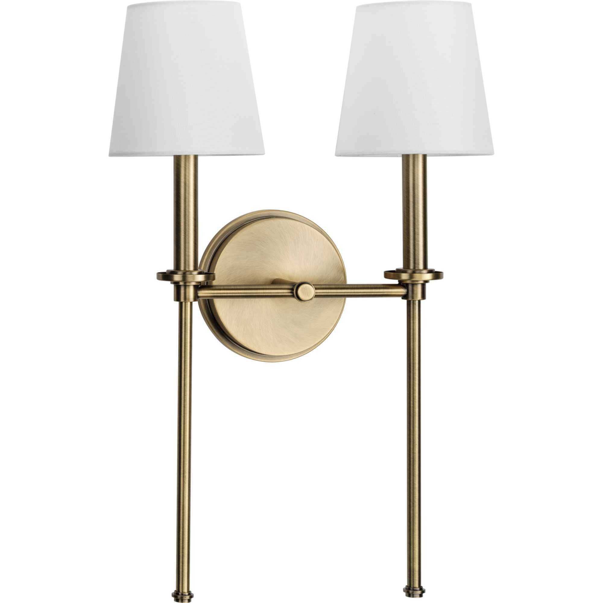 Elara 2 Light 4 inch Vintage Brass Wall Bracket Wall Light
