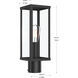Ryle 1 Light 16 inch Matte Black Outdoor Post Mount Lantern