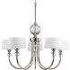 Fortune 5 Light 26 inch Polished Nickel Chandelier Ceiling Light