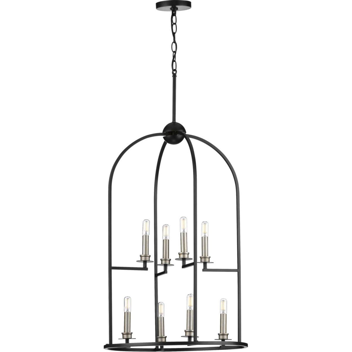 Seneca 8 Light 19.63 inch Matte Black Foyer Pendant Ceiling Light