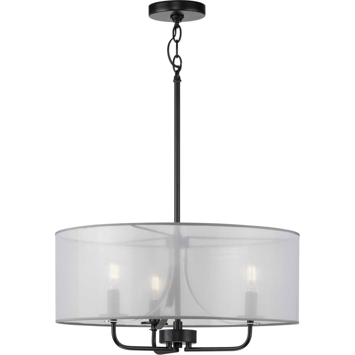 Riley 3 Light Matte Black Pendant Ceiling Light