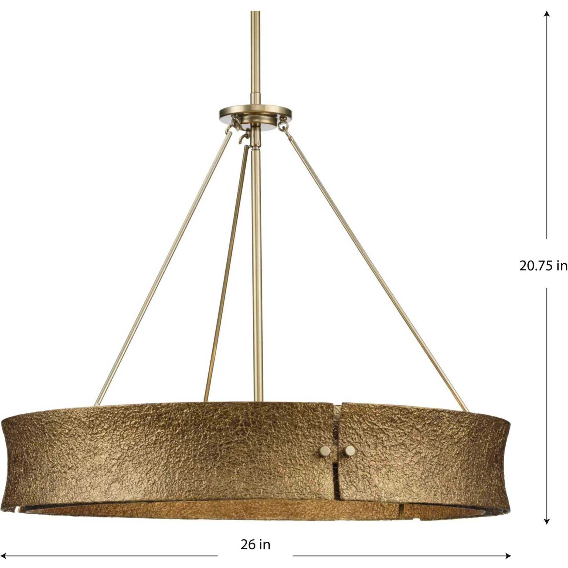 Lusail 5 Light 26 inch Soft Gold Chandelier Ceiling Light, Design Series