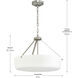 Lieon 3 Light 21 inch Brushed Nickel Convertible Pendant Ceiling Light