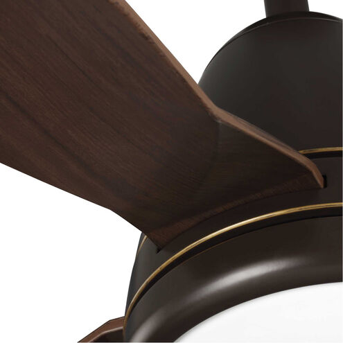 Holland 60 inch Oil Rubbed Bronze with Walnut Blades Ceiling Fan, Progress LED