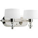 Fortune 2 Light 15 inch Polished Nickel Bath Vanity Wall Light