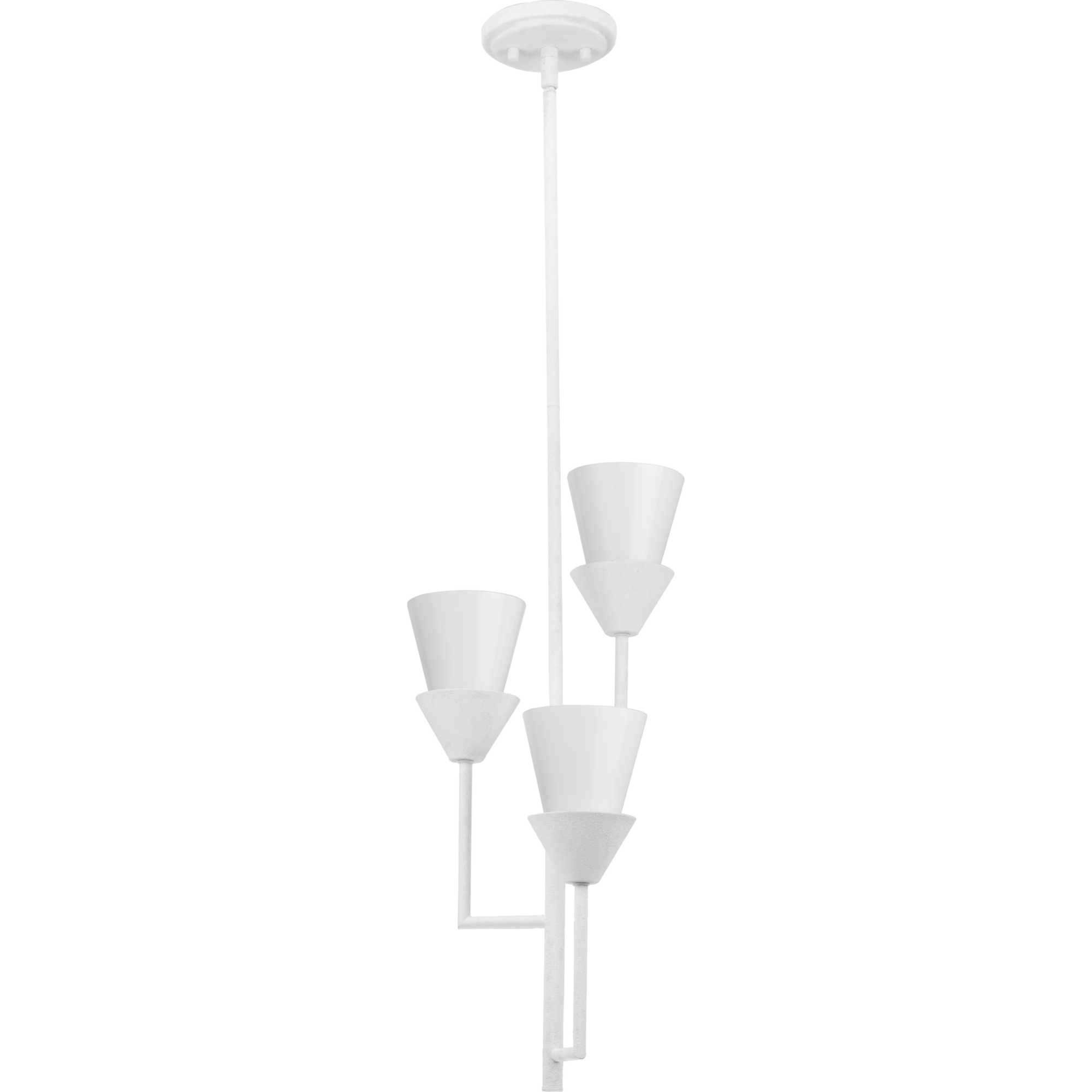 Pinellas 3 Light 12 inch White Plaster Pendant Ceiling Light, Design Series
