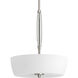 Divot 3 Light 15 inch Brushed Nickel Pendant Ceiling Light