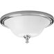 Victorian 2 Light 16 inch Polished Chrome Close-to-Ceiling Ceiling Light