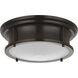 Fresnel Lens LED 12.75 inch Oil Rubbed Bronze Flush Mount Ceiling Light