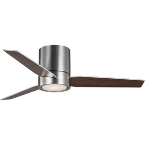 Braden 44 inch Brushed Nickel with American Walnut/Silver Blades Ceiling Fan, Progress LED