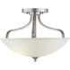 Laird 3 Light 15.63 inch Brushed Nickel Semi-Flush Mount Convertible Ceiling Light