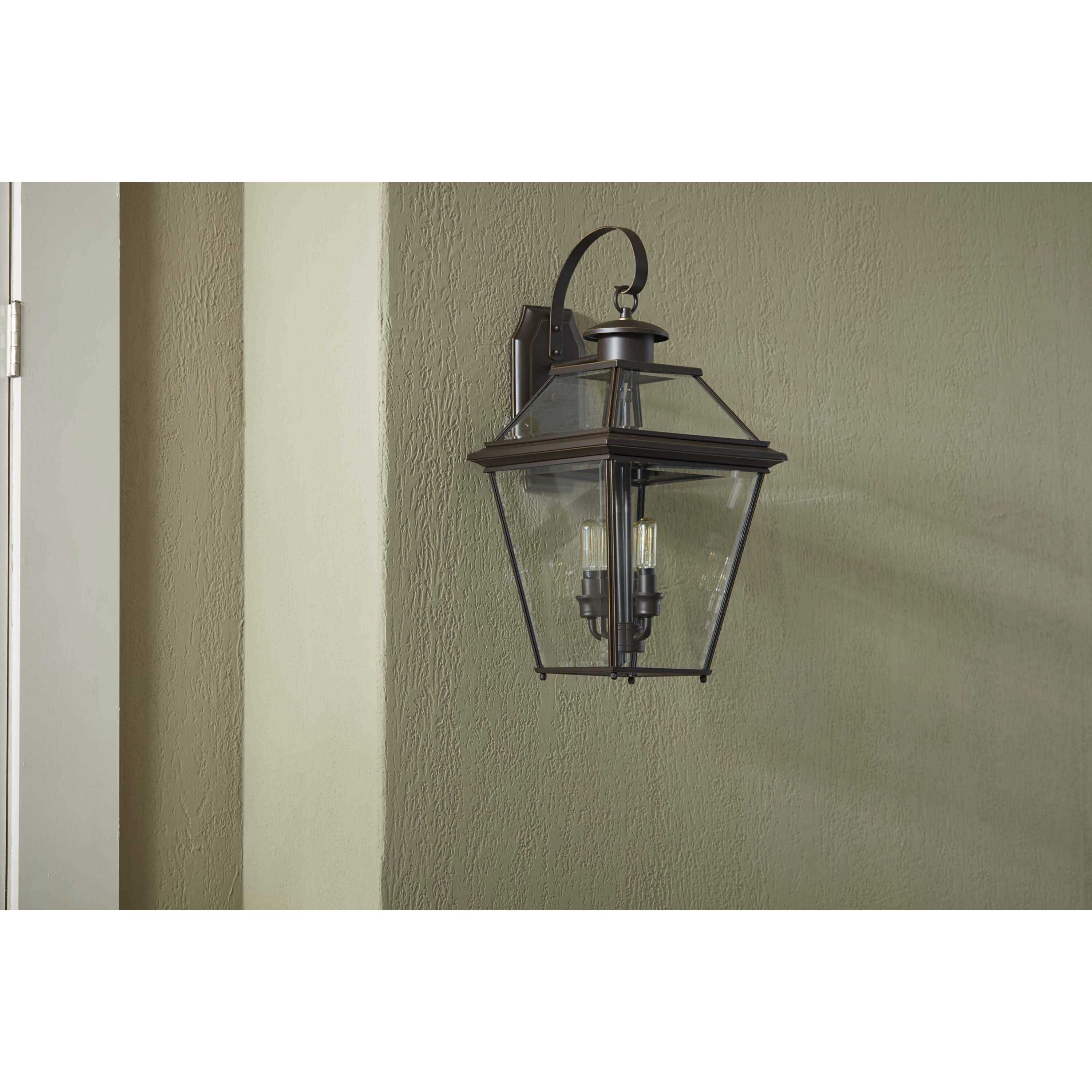 Burlington 3 Light 22 inch Antique Bronze Outdoor Wall Lantern, Large