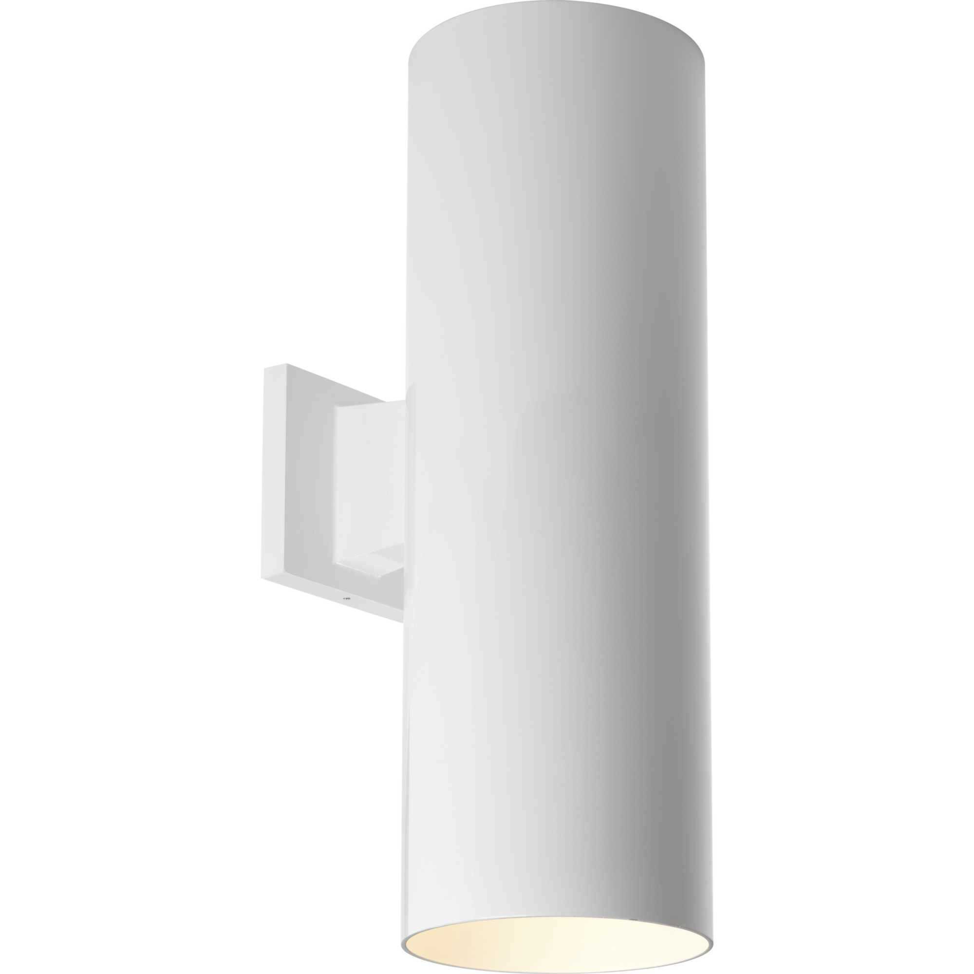 Cylinder Outdoor Wall Cylinder in White, Standard Lamping