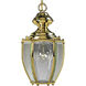 Beveled Glass 1 Light 13 inch Polished Brass Outdoor Wall Lantern