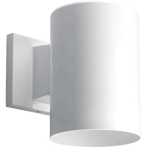 Cylinder Outdoor Wall Cylinder in White, LED Lamping, Progress LED