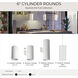 CYL RNDS 1 Light 6 inch White Outdoor Pendant