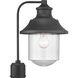Weldon 1 Light 16 inch Textured Black Outdoor Post Lantern