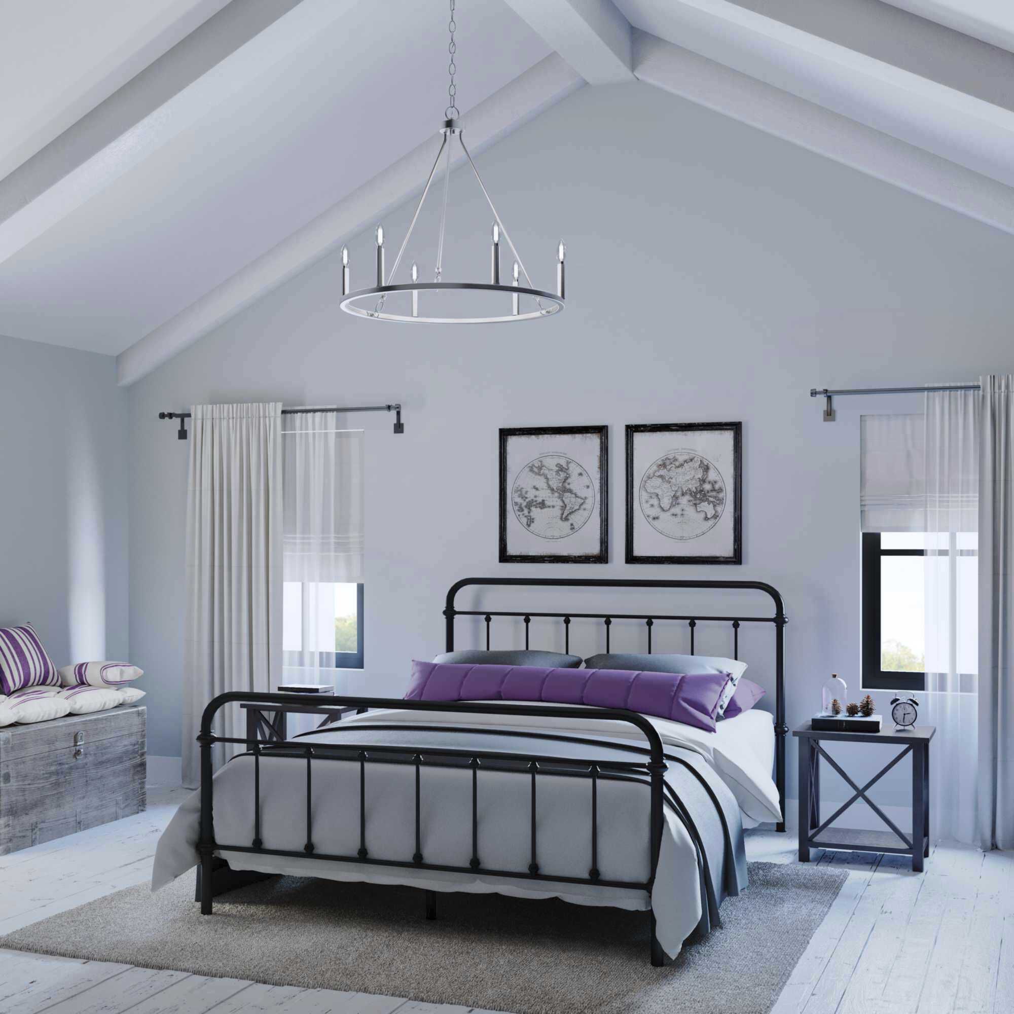 Gilliam 6 Light 27.62 inch Brushed Nickel Chandelier Ceiling Light