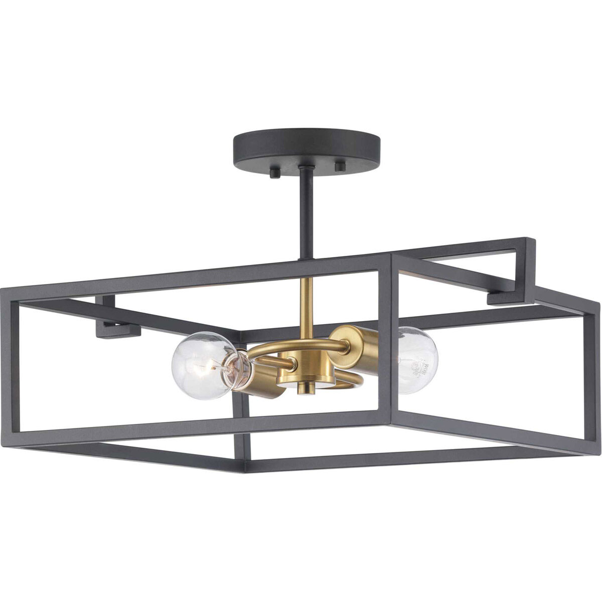 Blakely 2 Light 17 inch Graphite Semi-Flush Mount Convertible Ceiling Light, Design Series