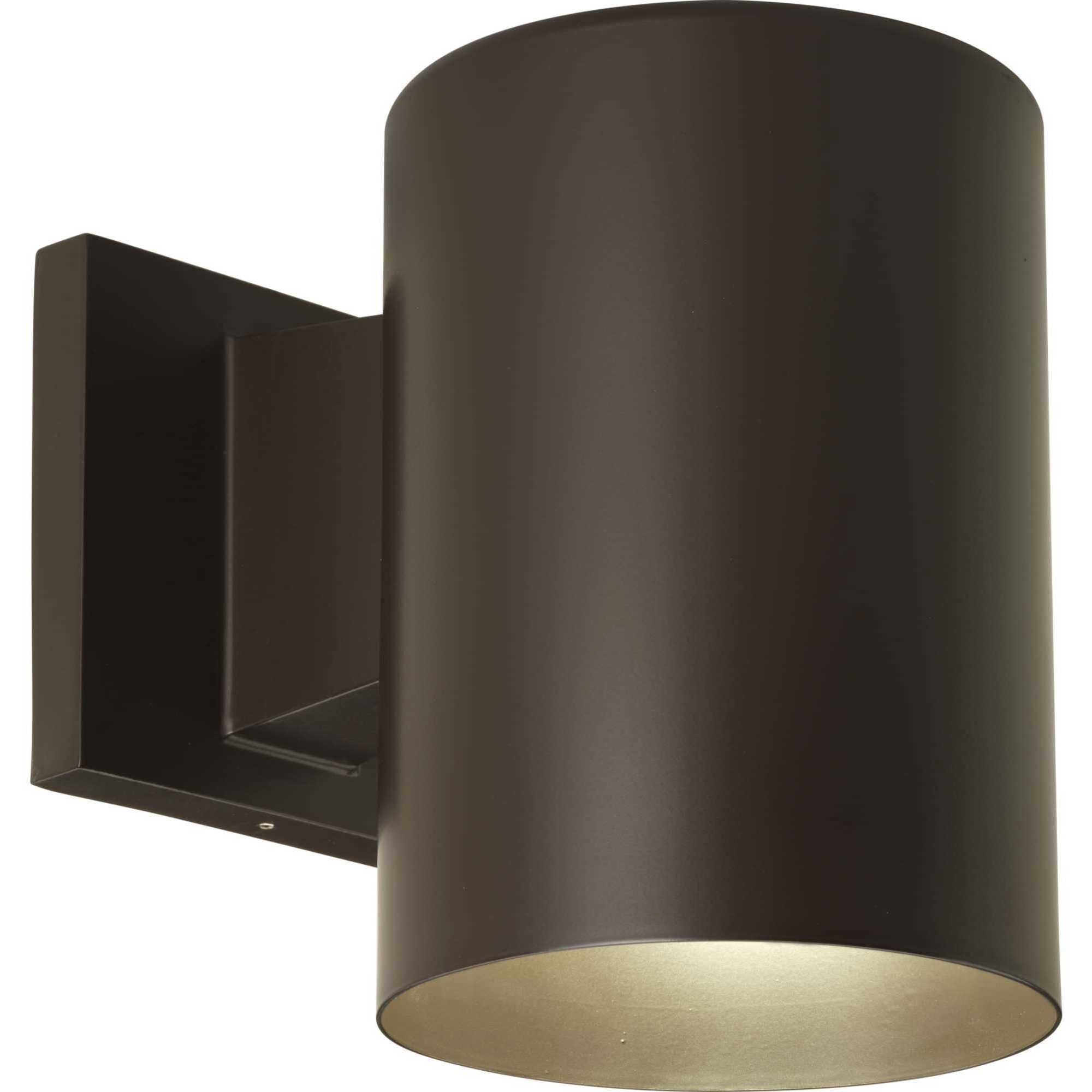 Cylinder Outdoor Wall Cylinder in Antique Bronze, Standard Lamping